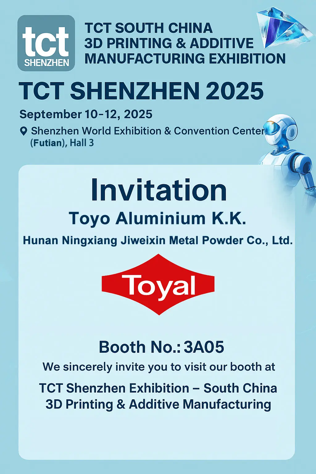 Apart from the top-notch AlSi10Mg powder, what else do we bring to the TCT Shenzhen Exhibition (South China 3D Printing and Additive Manufacturing Exhibition)?